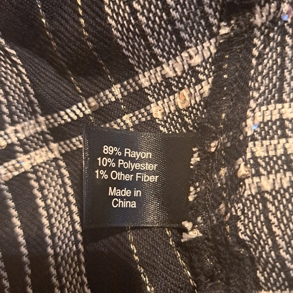 Lane Bryant women's size 18/20 black & silver long sleeve blouse, sequins NEW - Picture 8 of 8